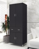 Dulap 4 usi + 1 sertar, MP, 70x35x180 cm, Pal melaminat Wenge, Dulap haine modern