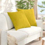vidaXL Perne pentru canapea 2 pcs Galben 80 x 80 cm 42014064