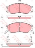 Set placute frana,frana disc MITSUBISHI L 200 (K7, K6) (1996 - 2007) TRW GDB1286