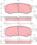 Set placute frana,frana disc TOYOTA LAND CRUISER (LJ12, KZJ12, TRJ12, KDJ12, GRJ12) (2002 - 2009) TRW GDB3110