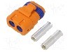 Conector alimentare DC, 0,6kV, 2 pini, seria LFB50, {{Dimensiune pin}}. AMASS - LFB50-F