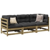 Gossi set mobilier de gradina cu perne, 5 piese, lemn de pin tratat