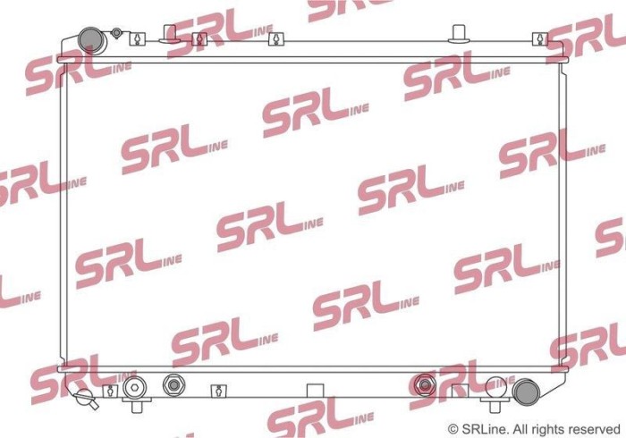 Radiator Daewoo Musso 95-05; Ssangyong Musso 96-06, motor: 2.3, 2.9 D, 3.2 V6, 678x418x26, SRLine, Aluminiu/ Plastic brazat, 2131005110; 2131005112