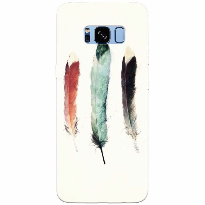 Husa silicon pentru Samsung S8 Plus, Three Feathers