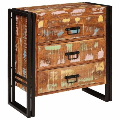 vidaXL Bufet cu sertar Maro 66 x 33 x 70 cm Lemn masiv reciclat 4016719 foto