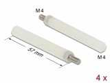 Set 4 distantiere M4 x M4 hexagon 57mm, Delock 60239