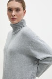 Answear Lab pulover femei, culoarea gri, cu guler