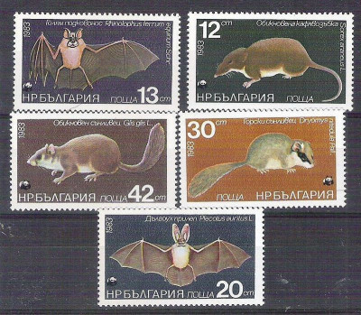 Bulgaria 1983 Bats, MNH G.146 foto