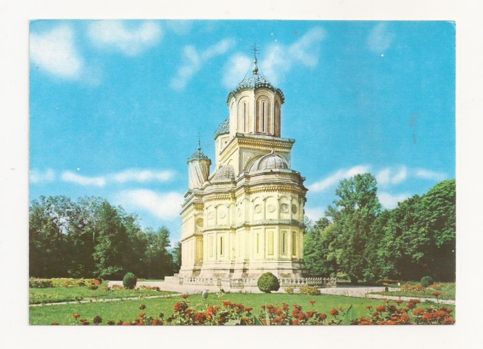 RF22 -Carte Postala- Manastirea Curtea de Arges, necirculata 1977