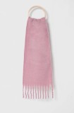Abercrombie &amp; Fitch fular femei, culoarea roz, neted