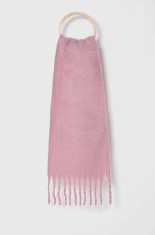 Abercrombie &amp; Fitch fular femei, culoarea roz, neted