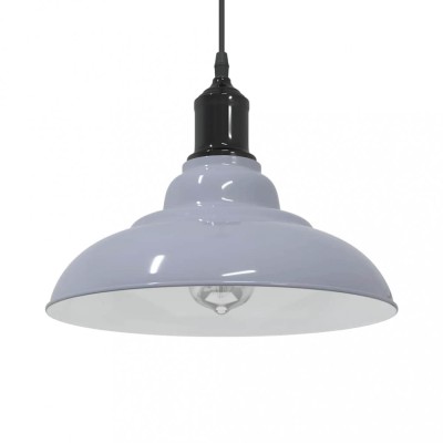 vidaXL Lampă suspendată reglabilă pe &amp;icirc;nălțime E27 gri lucios metal foto