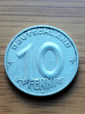 Moneda Germania 10 Pfennig 1952 foto