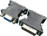 ADAPTOR video GEMBIRD, DVI-I DL (T) la VGA (M), black, &quot;A-DVI-VGA-BK&quot; (timbru verde 0.08 lei)