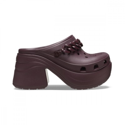 Saboți Crocs Classic Siren Chain Clog Bordo - Dark Cherry foto