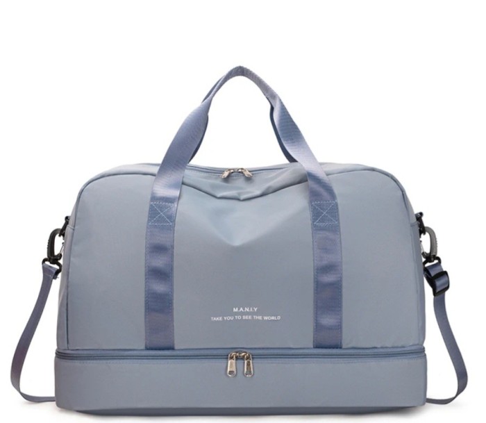 Geanta multifunctionala voiaj/sport, TAIKESEN TR01, compartiment incaltaminte, tesatura nylon, 49 x 32 x 25 cm, albastru