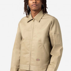 Dickies geacă Dickies Lined Eisenhower Jacket DK0A4XK4KHK bărbați, culoarea bej, de tranziție DK0A4XK4KHK-beige