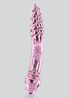 Dildo Sceptru cu Strasuri cu Doua Capete 23 cm Pink foto