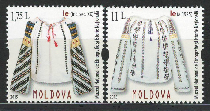 Moldova 2015 Mi 911/12 MNH - Ia - element al portului naţional