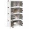 Gossi cutie de depozitare stivuita cu roti 4 niveluri 75l 65x40x145cm