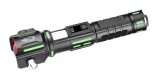 Lanternă Aluminiu cu LED Laser 30W, &Icirc;ncărcare USB, Acumulator 18650, Lampă COB și Alarmă 105dB, Ciocan de Urgență și Cutter