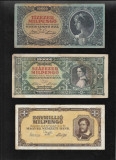 Set Ungaria 6 bancnote 10000 - 1 miliard milpengo 1946, Europa