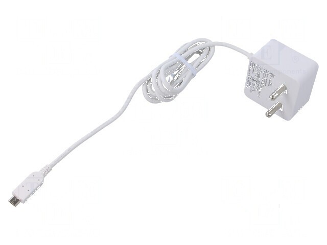 Alimentator Raspberry Pi 3 alb 1,5m 100-240VAC