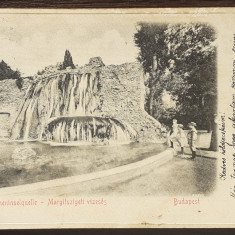 (121) CARTE POSTALA UNGARIA - BUDAPESTA - MARGARETHEN-INSEL - CASCADA - 1903