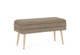 Cumpara ieftin Banca cu spatiu depozitare textil taupe otel natur Olga 79.5x37.5x42h