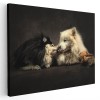 Tablou doi catei pupandu-se Tablou canvas pe panza CU RAMA 60x90 cm