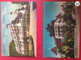 Regalitate Romania, grup doua carti postale superbe Statiunile Govora -Calimanesti