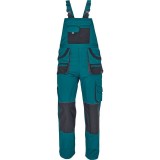 Pantaloni de lucru cu pieptar FF Hans, verzi/antracit, marimea 52