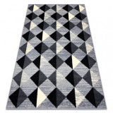 Covor BCF Base 3987 Trigone, triunghiurile, pătrat, geometric gri / fildeş, 185 x 270 cm, Dreptunghi, Polipropilena