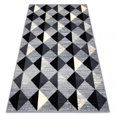 Covor BCF Base 3987 Trigone, triunghiurile, pătrat, geometric gri / fildeş, 185 x 270 cm foto