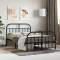 Gossi cadru pat metalic cu tablie de cap/picioare, negru, 120x190 cm