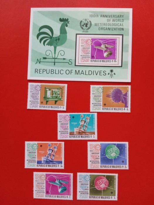 MALDIVE, SPACE - COLIȚĂ + SERIE COMPLETĂ MNH