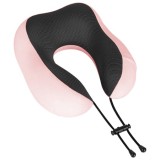 Perna de calatorie cervicala din spuma cu memorie Rebel Active, roz