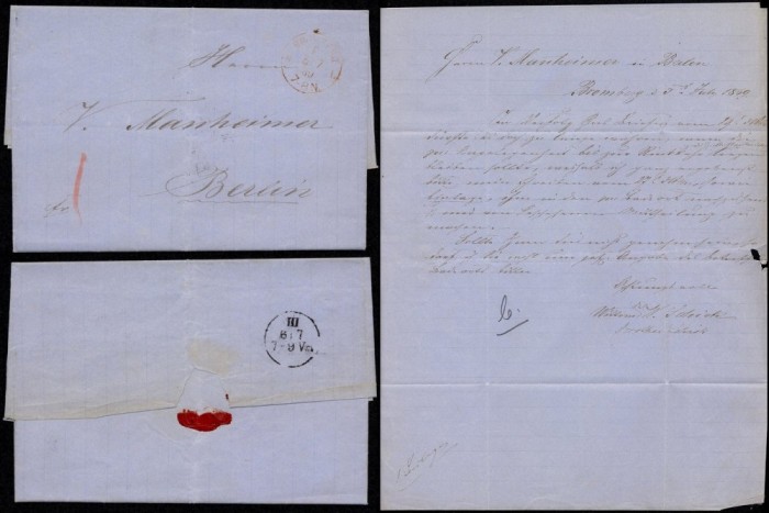 Germany Poland 1869 Stampless Cover + Content Bromberg to Berlin DB.072