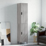 vidaXL Dulap &icirc;nalt, gri sonoma, 34,5x34x180 cm, lemn prelucrat
