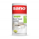 Prosop Hartie Reutilizabil Sano Multi Towel Extra Large, 75 Lavete/Rola, Absorbant, 27x28cm, Curatenie, Menaj