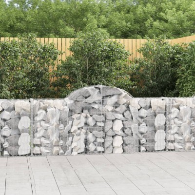 Gossi cosuri gabion arcuite 5 buc, 200x30x80/100cm, fier galvanizat foto