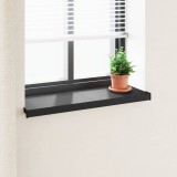 vidaXL Prag de fereastră Negru cu fibră de lemn 80 x 30 x 4,5 cm PVC 42046857