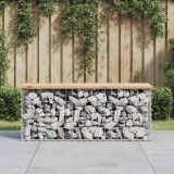Cumpara ieftin Bancă de grădină, design gabion, 103x31,5x42 cm, lemn masiv pin