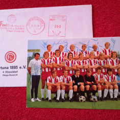 Foto (1972) fotbal - FORTUNA 1895 e.v. DUSSELDORF (Germania)-autografe originale