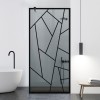 Paravan dus walk-in Aqua Roy Black, model Atlas negru, sticla 8 mm gri, securizata, anticalcar, 90x195 cm