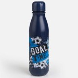 Sticlă de apă din aluminiu, 600 ml, Albastru, Model Fotbal, CMCLASS