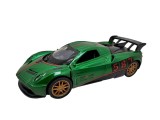 Macheta Pagani Huayra 1:38 verde usi fluture lumini sunete pull back