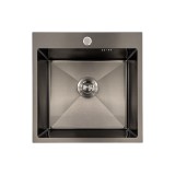 Chiuveta bucatarie inox Yato, cu picurator, incastrata/blat, 1/2 cuve, negru/auriu/alb/argintiu/gri/bej, 50x50 cm
