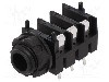 Conector jack, Jack 6,3mm, 3 contacte, mama, CLIFF - CL1115 S1/BBB