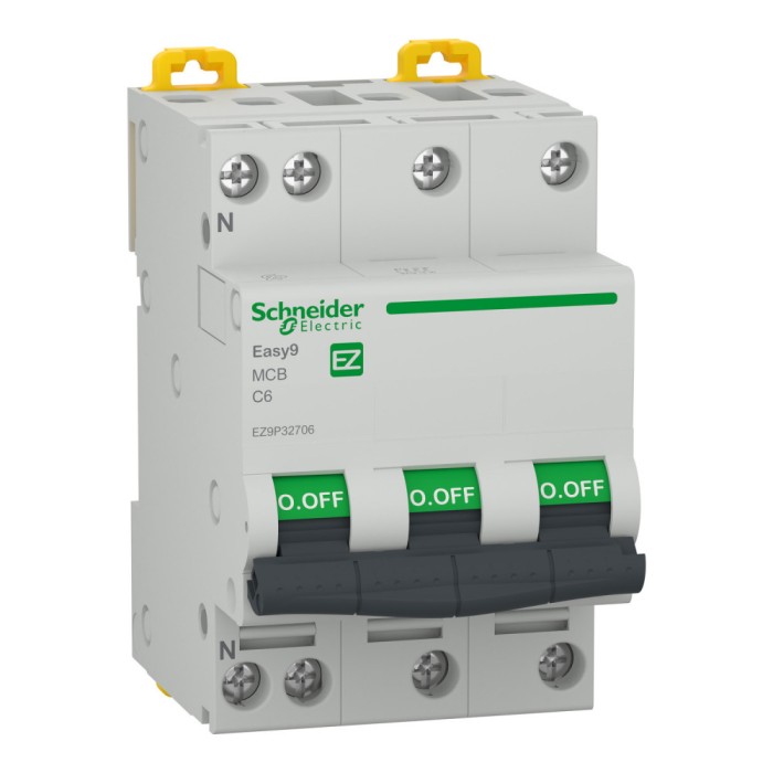 Siguranta automata 6A 3P+N C 4,5ka Easy9 Schneider EZ9P32706